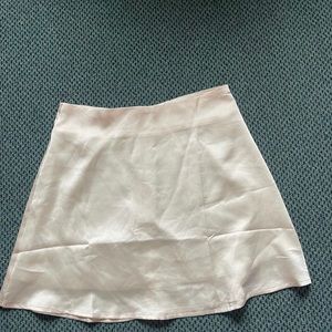 Pink silk skirt